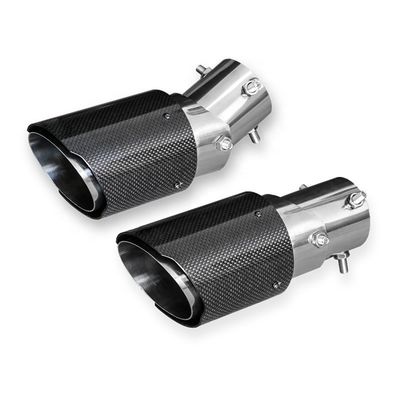 qualidade  New Product Yaoyue Car Auto Real Carbon Automotive Fiber Adjustable Exhaust Tips Muffler End Tip Pipes Tail Throat fábrica